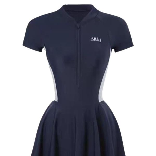 Traje de Baño Profesional Ropa de Baño para Aguas Termales Hada Mujeres de una Pieza Sexy Cubre Vientre Manga Corta Estudiantes
