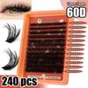 European & American Style D Curl Cluster False Eyelash Kit for Daily DIY Extensions