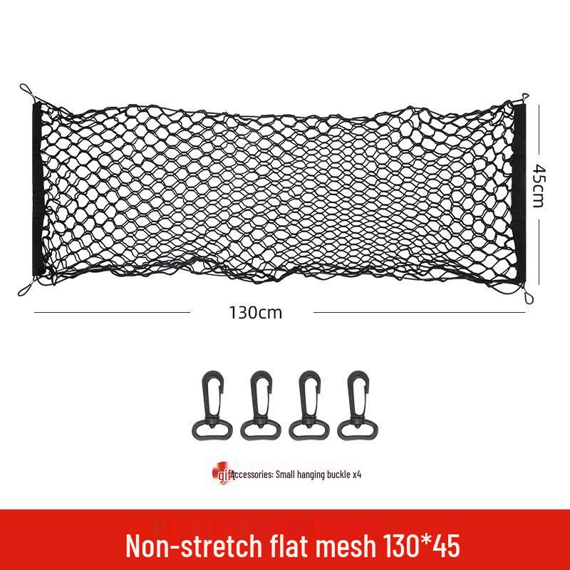 Multi-Purpose Car Trunk Storage Net: Flat, Vertical, Non-Elastic Options