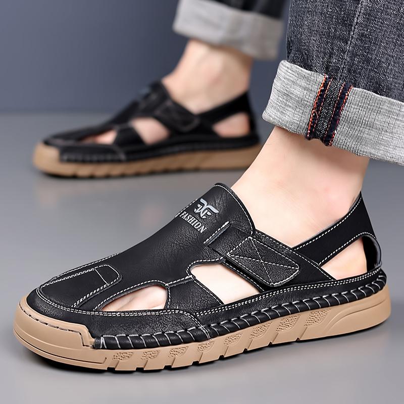 Fashion 2025 Men Sandal Summer Non-slip Casual Leather Sandals for Men Fashion Lighte Breathable Beach Slippers Classic Versatile Sandal