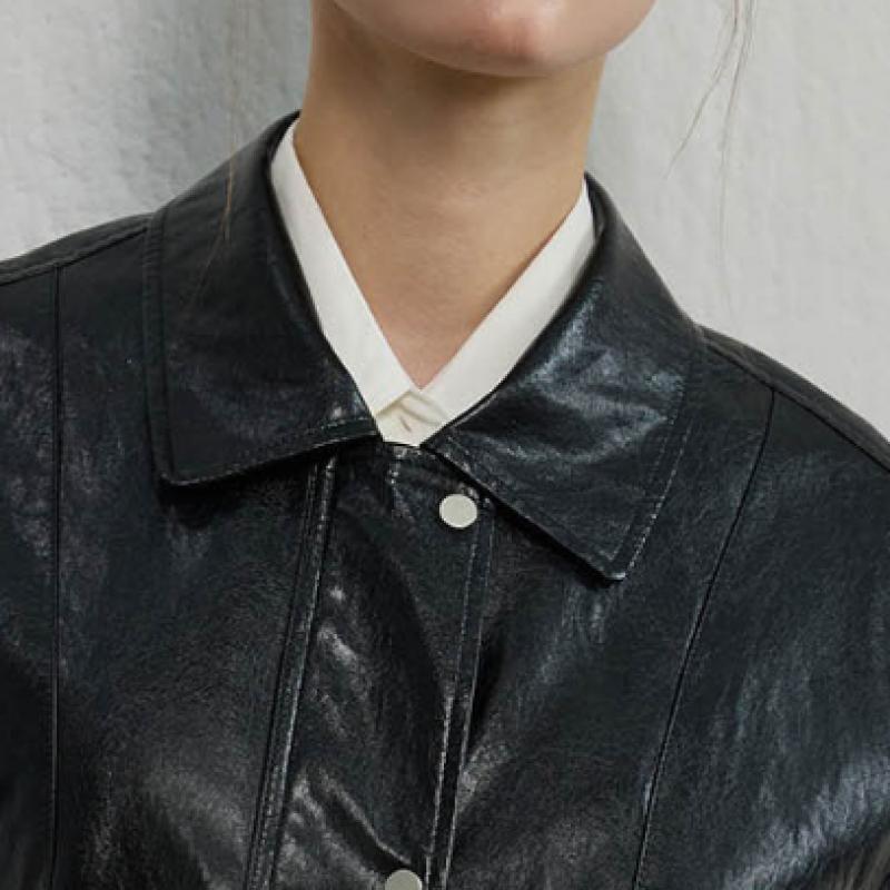 Elua Unisex Vegan Leather Bomber Jacket