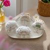 PP Cotton Food Dumpling Plush Keychain Mini Stuffed Dumpling Doll  Decoration Accessories