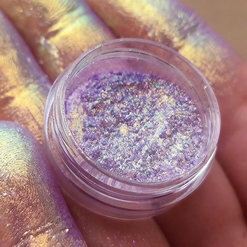 Multichrome Chamäleon Lidschatten Pulver Nagel Glitters Aurora Neon Regenbogen Pigment Chrom Pulver Schillernden Lidschatten Nagel Dekore