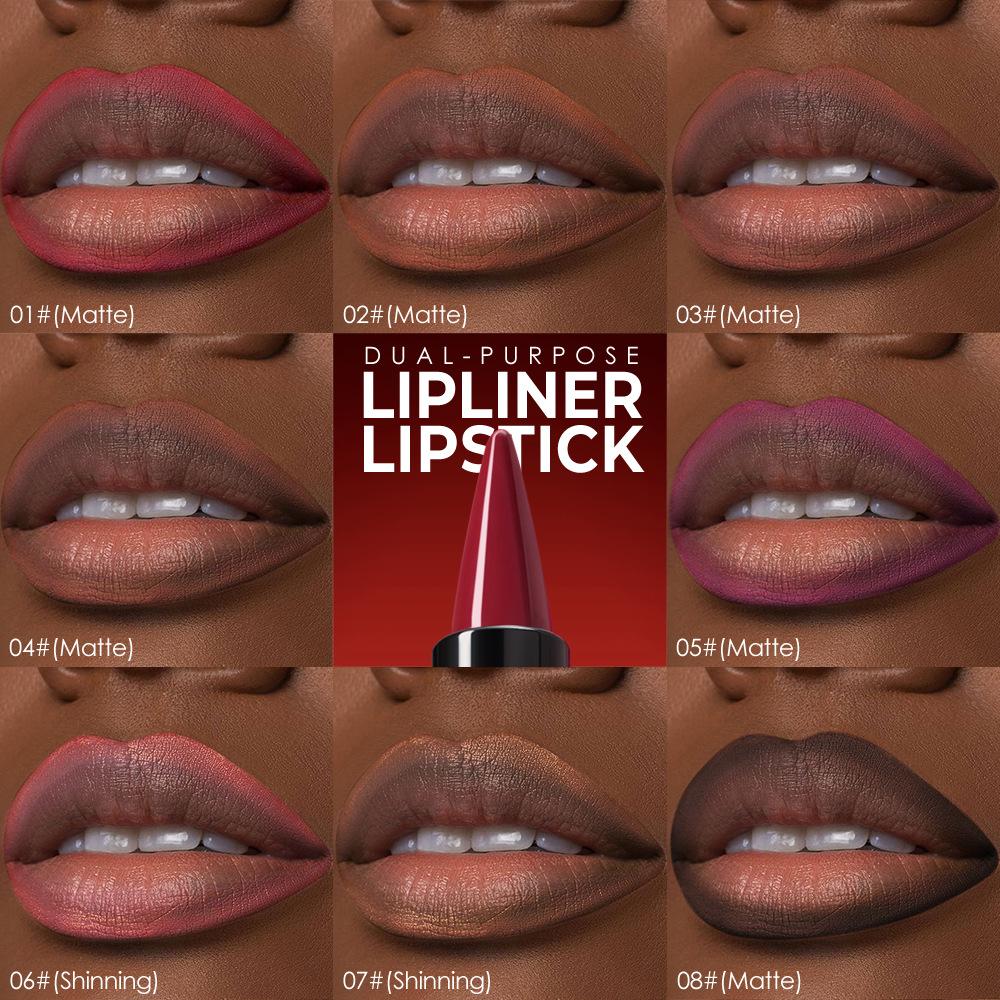 Tapered Nib Lip Liner Pencil Long-Lasting Matte Black Brown Velvet Lipstick Waterproof Natural Slim Lip Liner Makeup Cosmetics