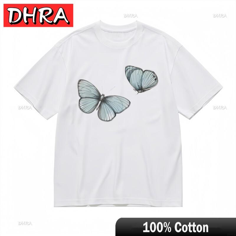 Womens AllSeason Classic TShirt Detailed Flying Butterflies Graphic Tee Graphic Ropa Hombre Anime Shirt Interesting Tops Tees