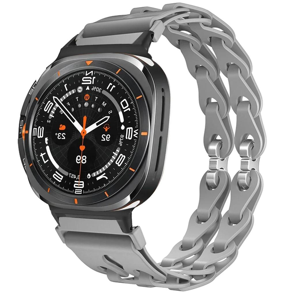 Silicone Chain Strap for Samsung Galaxy Watch 2025/7 Ultra 47mm Wristband Band Bracelet for Galaxy Watch ultra 2025 Watchband