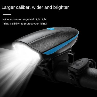 Horn With Light For Bicycle Electric Bicycle Horn And Light Rechargable MTB Bicycle Light Lanterna Cycling Flashlight