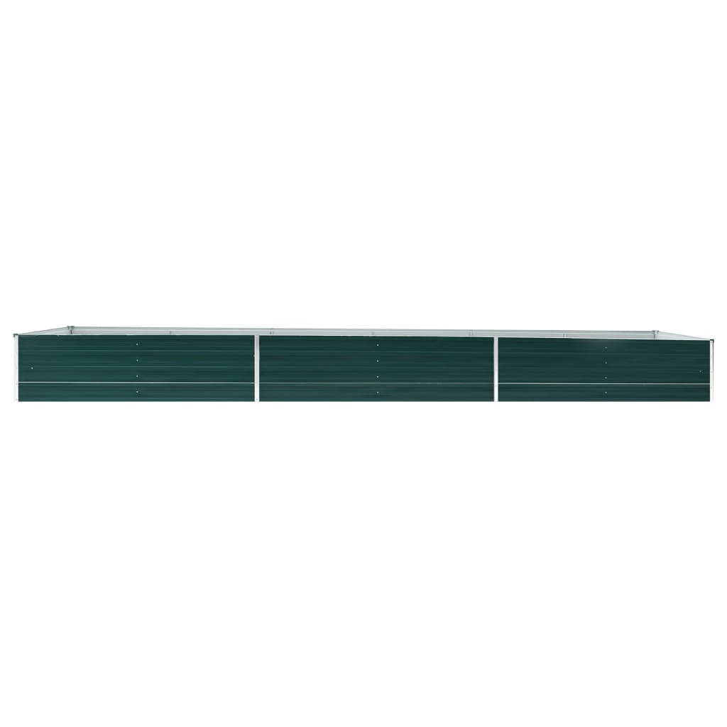 Garden Raised Bed Galvanized Steel 480 X 80 X 45 Cm Green