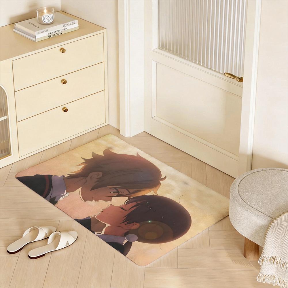 Anime T Tamako Market Floor Mat Eco Flannel Doormat Non Slip Odorless Indoor Floor Rug Soft Short Plush Home Mat