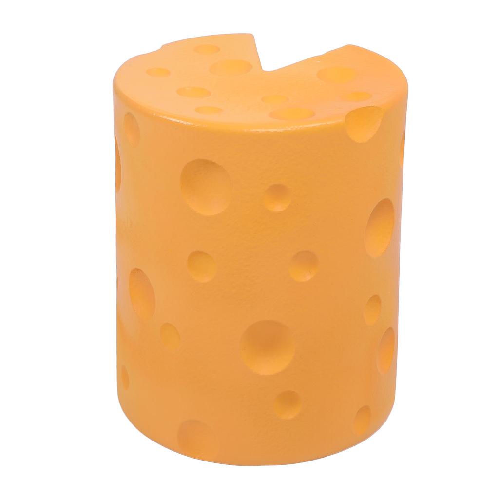 Foot Rest Stool Decorative Cheese Shaped Retro Shoes Changing Stool for Living Room Bedroom Entryway