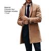 Trench Coat Single-breasted Turn-down Collar British Style Formal Thermal Men Coat for Autumn