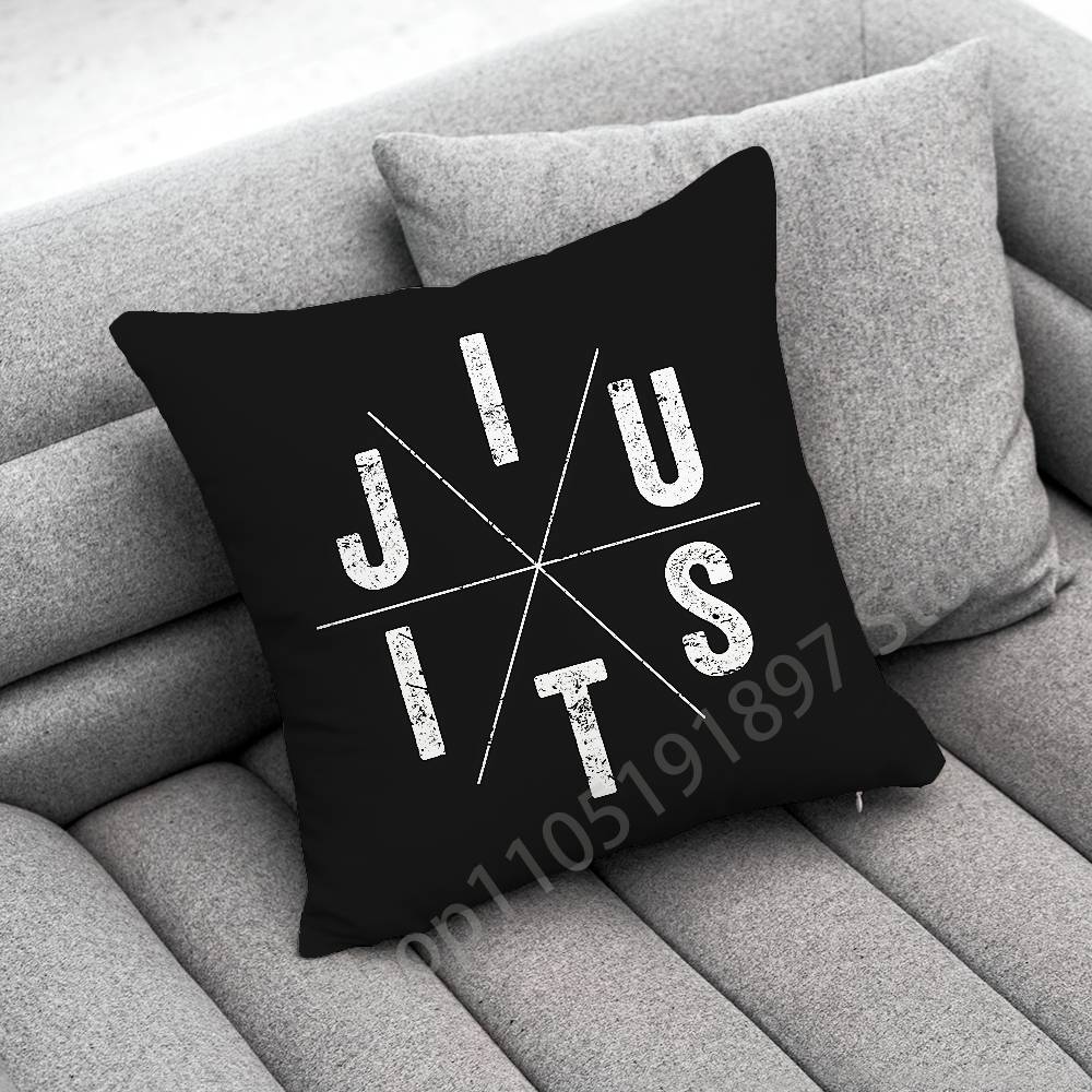 Brazilian Jiu Jitsu BJJ Throw Pillow Case For 50x50cm 40x40cm 55x55cm 45x45cm 30x30cm Square Bedroom Pillowcase Cover