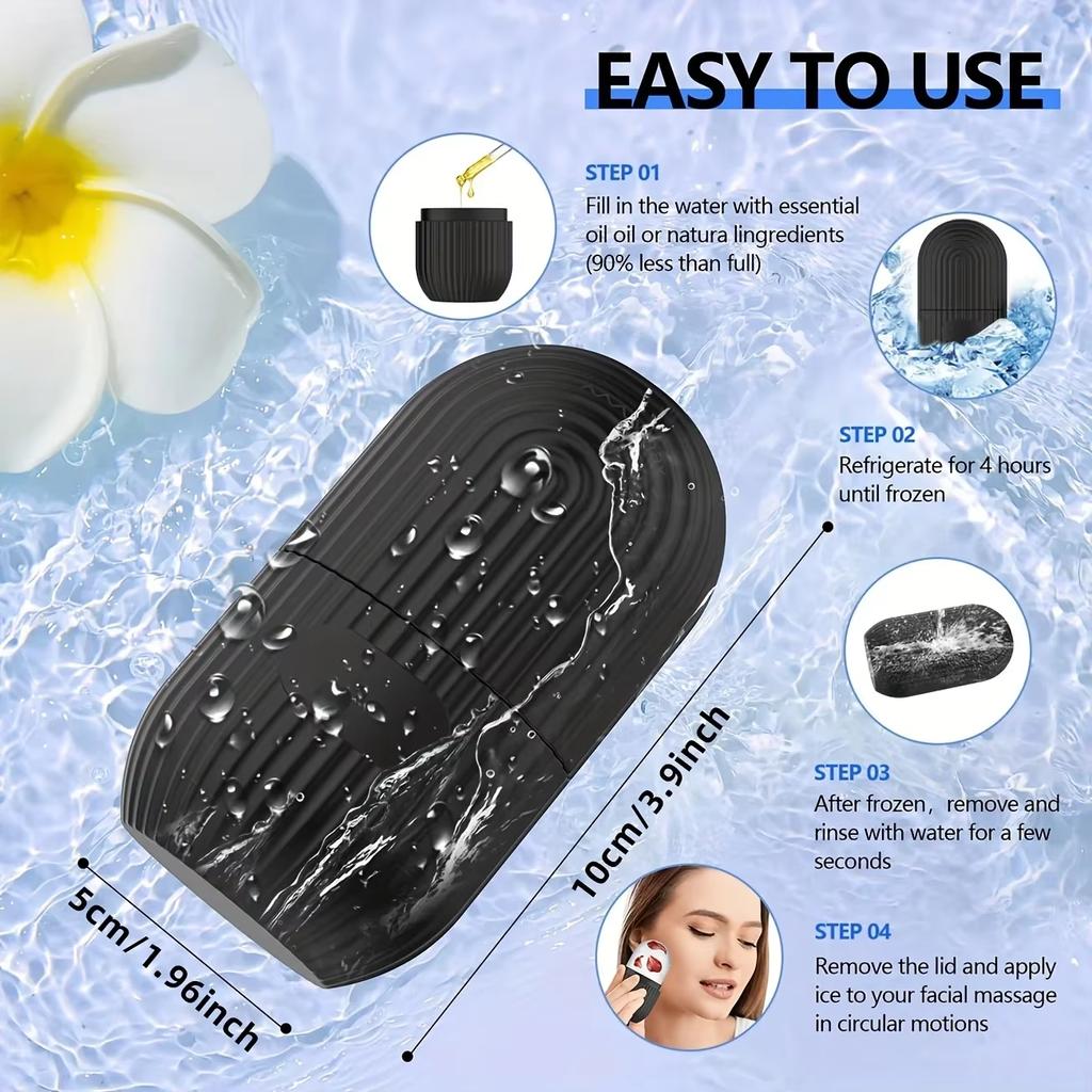 Silicone Ice Roller Massager For Face Eyes - Natural Skin Care Cooling and Eliminating Eye Bags Reusable and Soothing