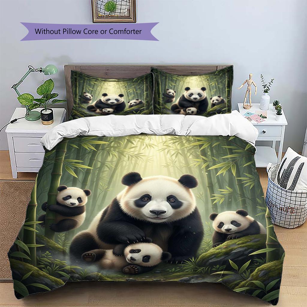 Cartoon Pattern Bedding Quilt Set Quilt Cover Pillowcase Home Decoration Birthday Gift (1 * duvet cover + 2 * pillowcase, without core)