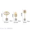 Creative Golden Metal Eyes Magnifying Glass Crafts Ornaments Crystal Glass Base Transparent Fun Desktop Modern Home Decoration