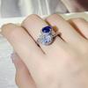 Refers To The Inlaid Pure Body Cut Brilliant Blue Ring