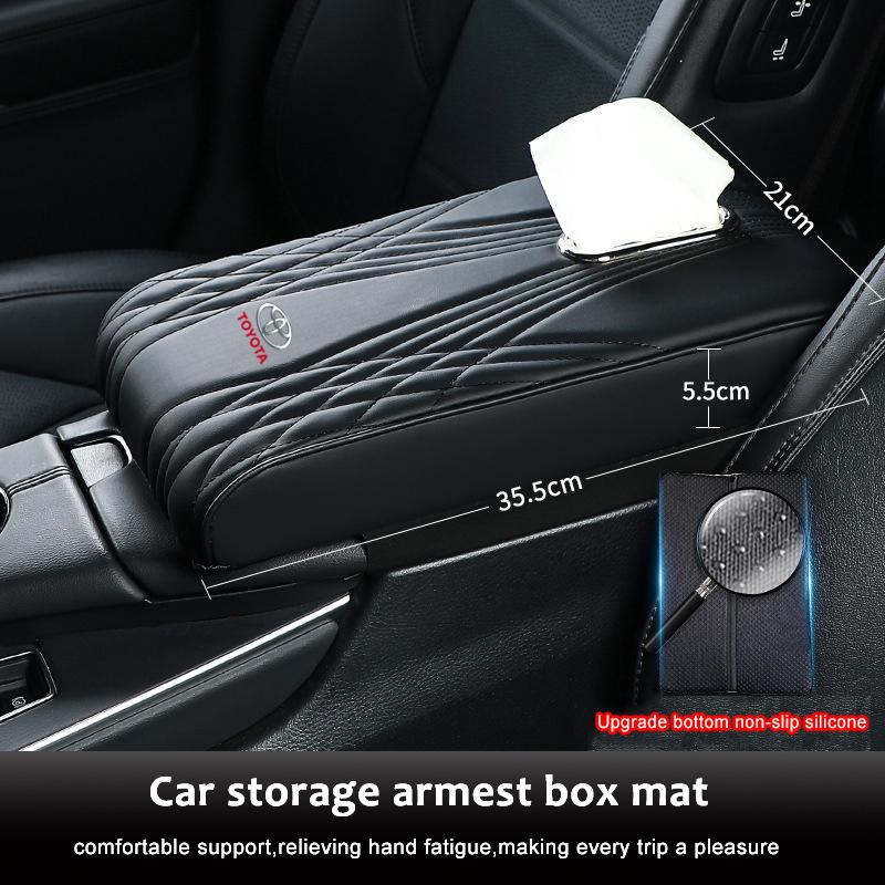 Copricerchi Tappetino per Bracciolo Auto Schiuma di Memoria Allungamento 40cm Cuscini Scatola Bracciolo Per Toyota GRsport Hilux Corolla Camry Yaris Corolla Ra