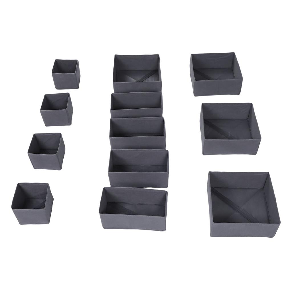 12 Piece Clothing Drawer Organizer Multifunctional Foldable Closet Drawer Organizer Bins for Sock Underwear Bra Tie