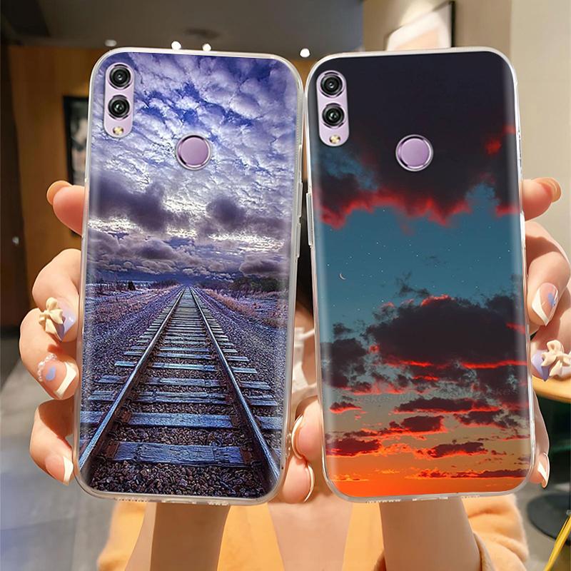 Für Honor 8X Hülle Mode Klare Bunte Weiche Handy-Rückabdeckung Für Huawei Honor 8X Silikon Funda Stoßfänger Schalen für Honor 8X