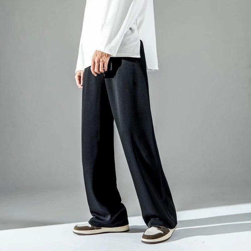 Pants Men's summer thin loose trendy brand ice silk wide-leg pants trendy versatile trousers