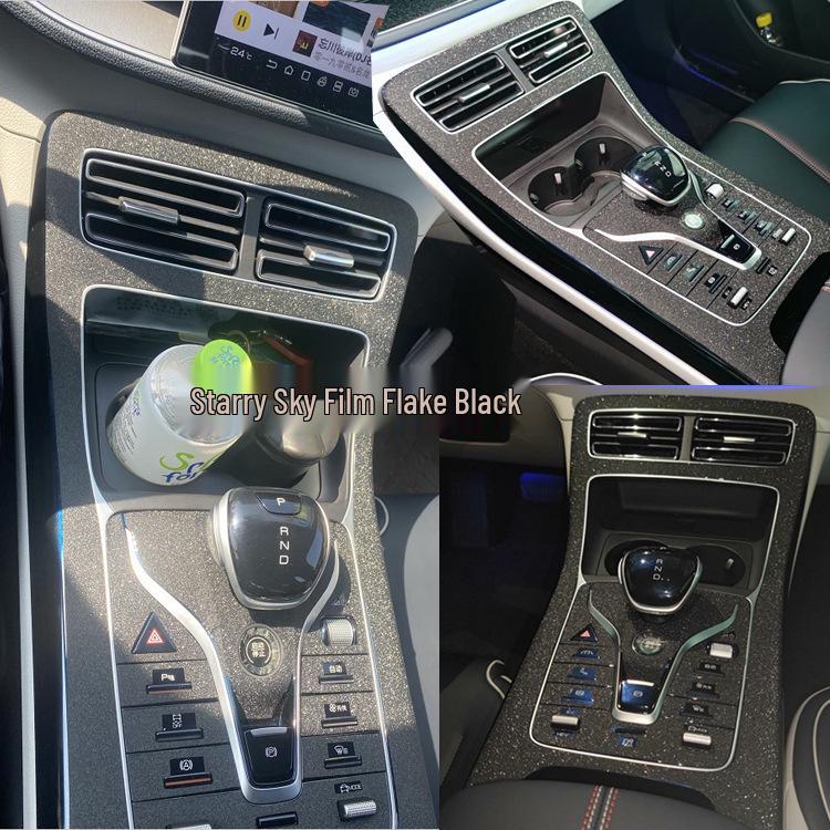 BYD Qin PLUS Carbon Fiber Gear Shift Stickers for 21 Models - Interior Protection and Decoration