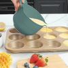4PCS multi-functional baking flour mixing bowl Plastic fruit and vegetable salad tray handle easy storage kitchen wash basket