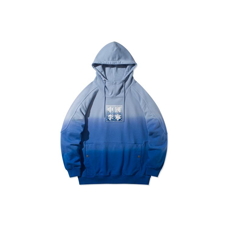 Толстовки Li Ning Мужские Синие С капюшоном Умеренные Обычные AWDR211-1 XL