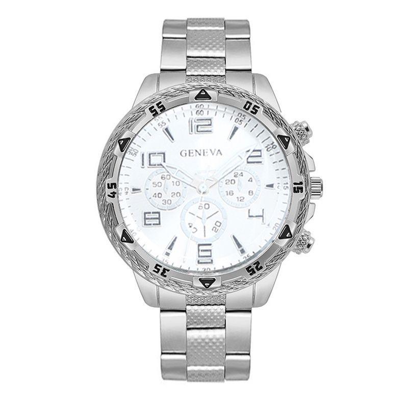 Relojes Casuales de Cuarzo para Hombre de Negocios, Sets Analógicos Dorados y Plateados con Correa de Aleación, Sets de Relojes de Pulsera Clásicos para Hombre, Regalos para Hombres.