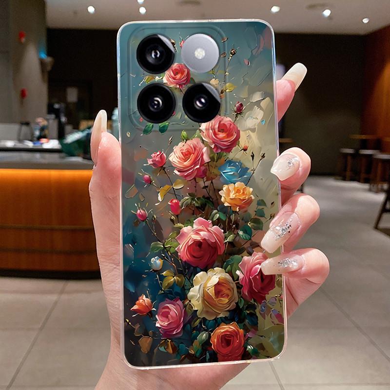 For Xiaomi 14T / Xiaomi 14T Pro Case Clear Luxury Fashion Butterfly Flower Soft TPU Silicone Casing Cover Transparent Phone Case