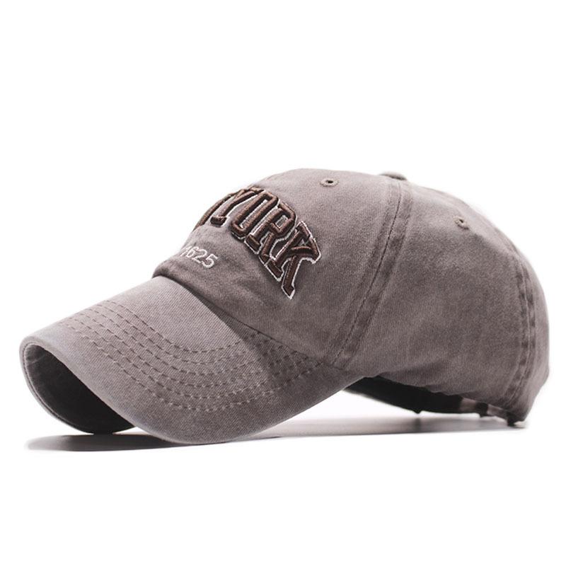 Versatile Pure Cotton Alphabet Washed Cloth European and American Retro Old Baseball Cap Outdoor Sunshade Men's and Women's Hats