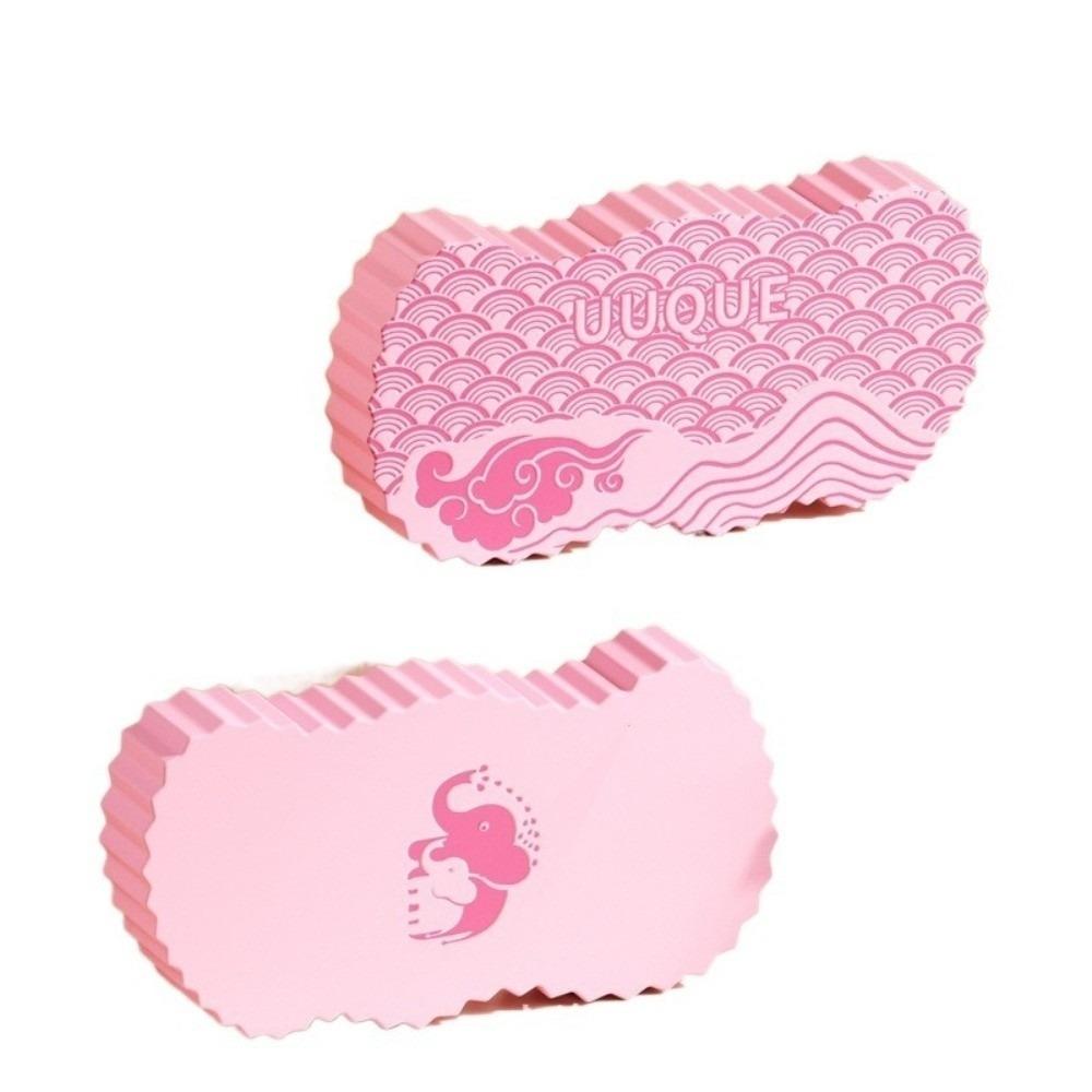 

Exfoliating Bath Sponge Super Soft 3D Body Scrubber Cartoon Cleaning Sponge Bathroom Supplies elephant-pink