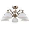 Feneza 5 Pendant Lamp E27 Antique Bronze Alu Italux Pnd-5122-5