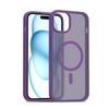Matte Semi-Transparent Soft Edge Hybrid TPU PC Magnetic Shockproof Frosting Phone Case for 15 Plus