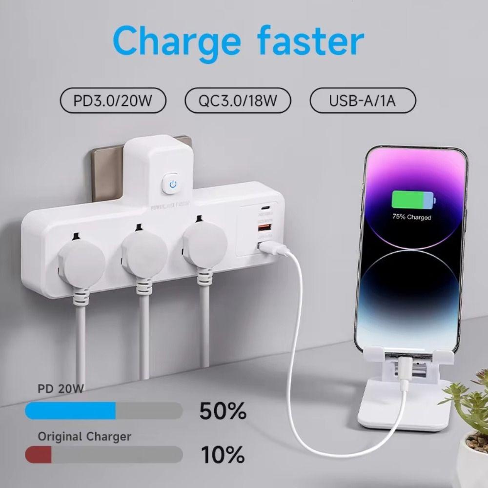 EU UK US Plug AC Outlet Power Strip Universal Extension Plug Adapter  Home Office