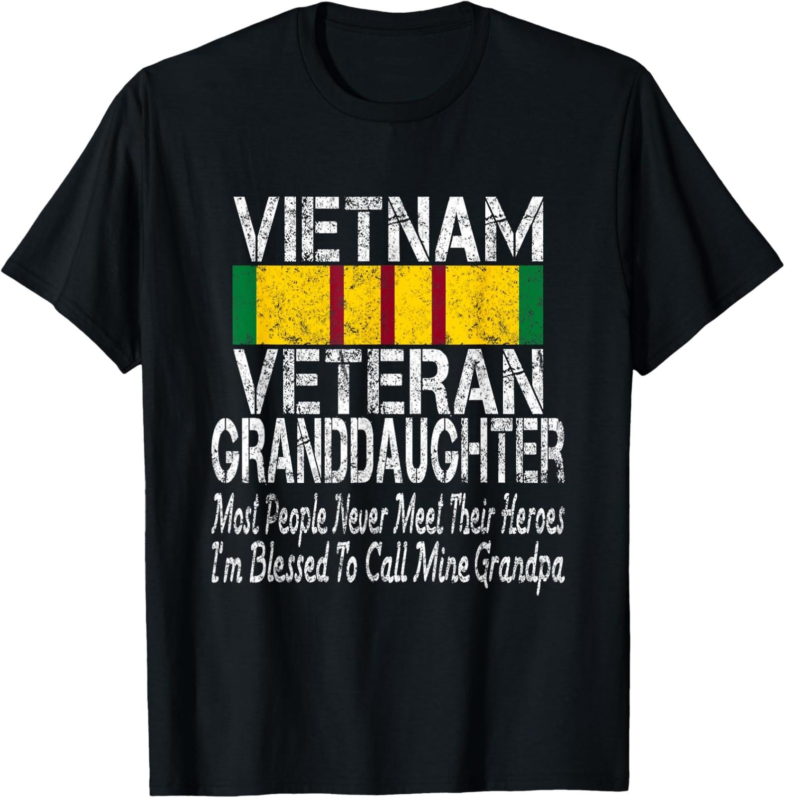NEW LIMITED US Military Family Vietnam Veteran Granddaughter T-Shirt XXXXL
