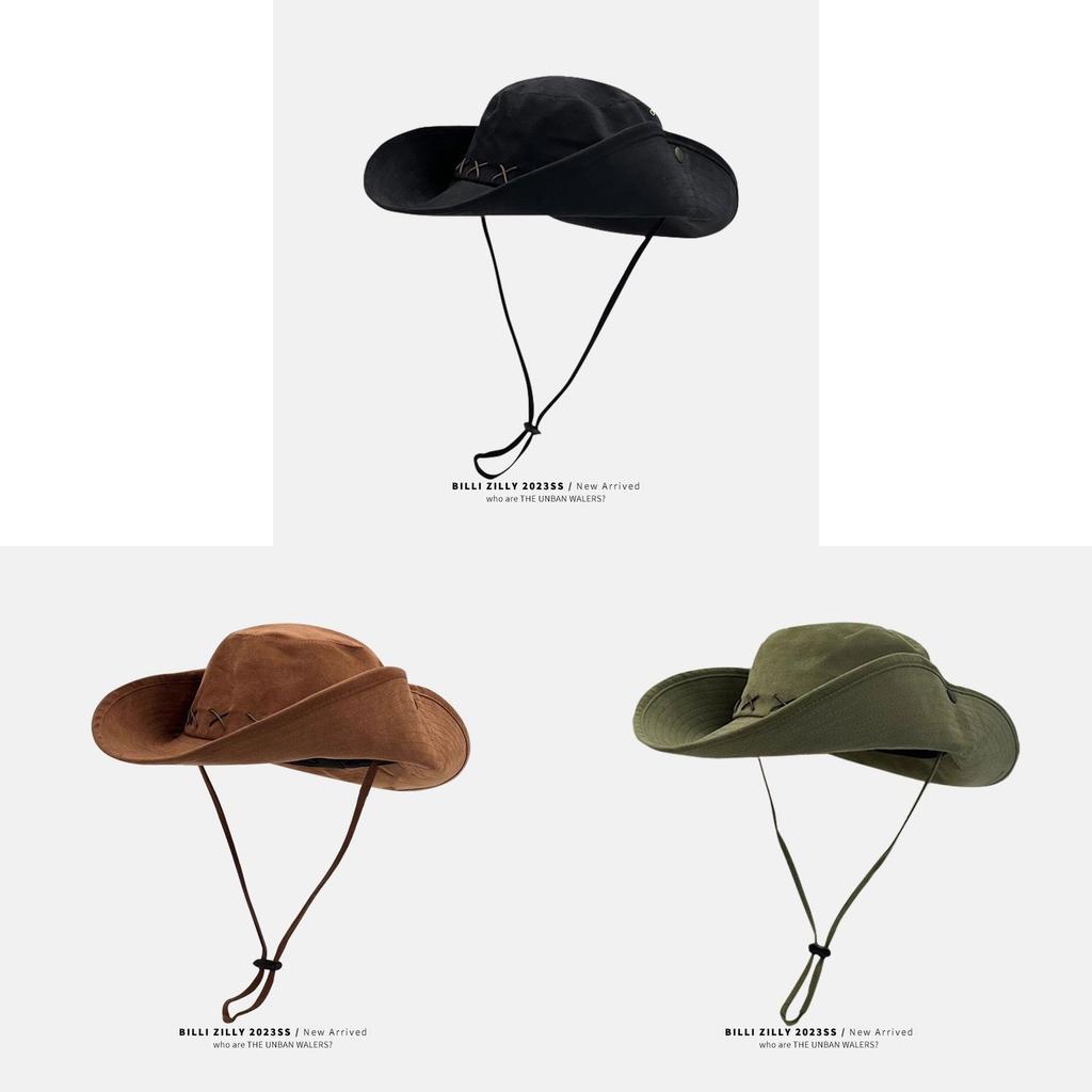 Western Cowboy Hat Women Sunshade With Breathable Mesh And Vintage Design For Travel
