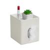 Tissue Box Cover, Pu Leather Tissue Box Holder For Bathroom Office Desk, Tissue Holder Decorative Organizer (brown)