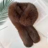 Herren Damen Kunstfuchsfell Magnetischer Schal Dick Warm Halskragen Einfach Vielseitig Winter Plüsch Nackenschutz