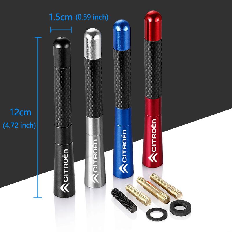 WKZA3 Carbon Fiber Car Antenna Radio 12CM Enhanced Signal Roof Accessory For Citroen C3 C4 MK1 C5 C1 C2 Berlingo Celysee Xsara Picasso