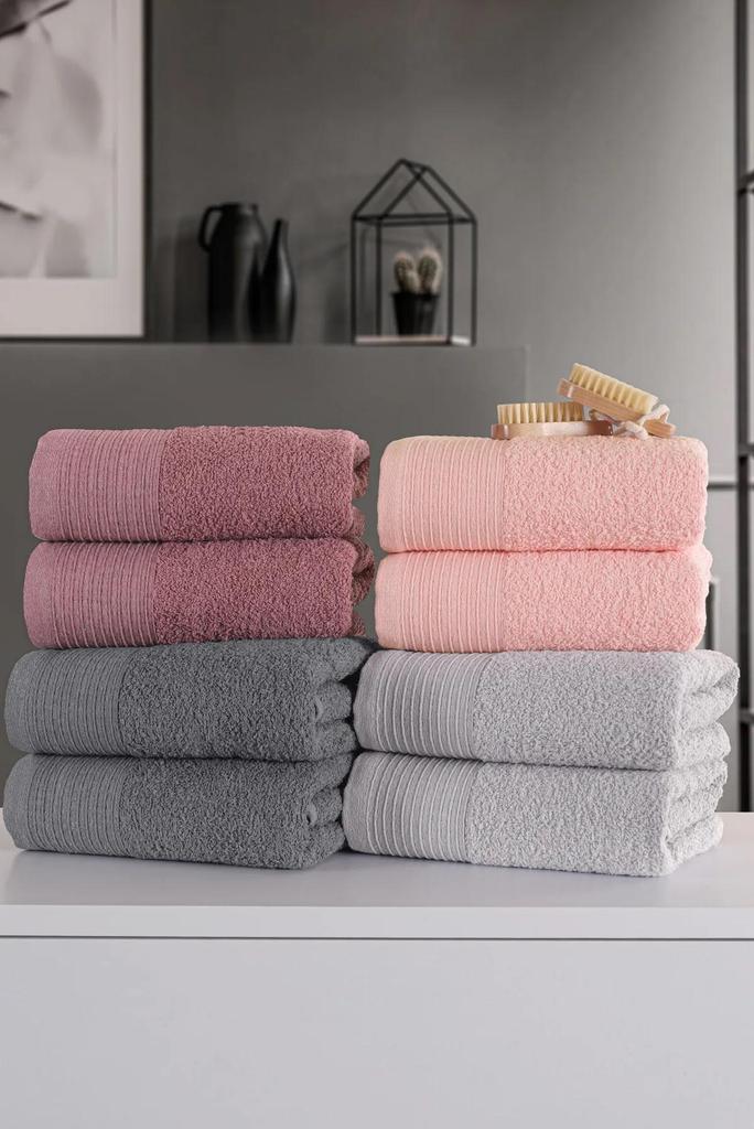 100% Cotton Face Towel Set 8 Pieces, Turkish High Quality,Quick Dry,Super Soft, Great Absorbent, Vibrant Colors 50x90cm
