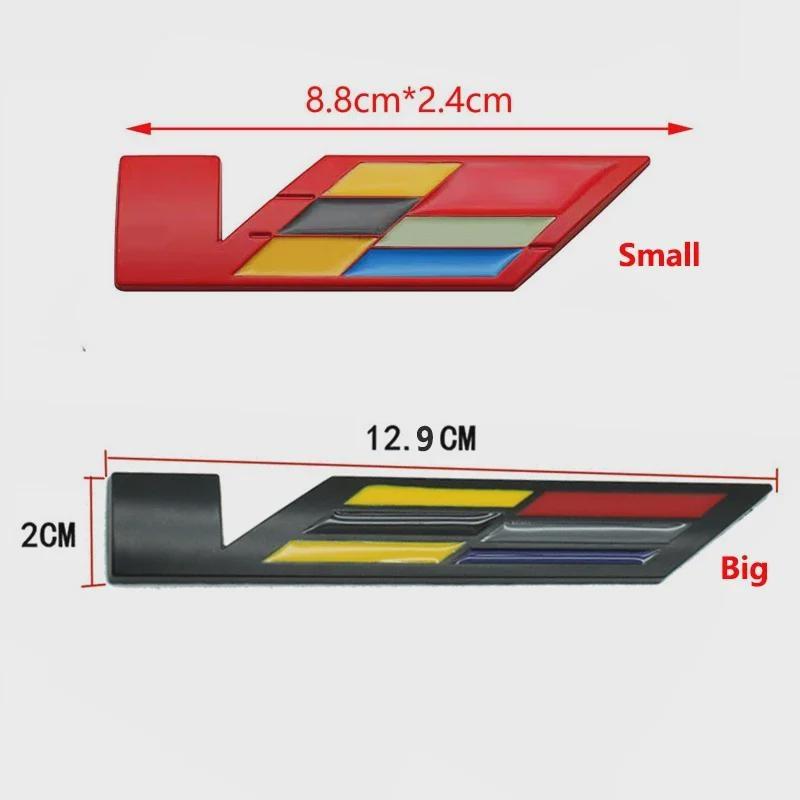 Metal Car Fender Side Sticker Grille for V Logo Deville BLS SRX XT5 STS XTS ATS CT5 CT6 CTS