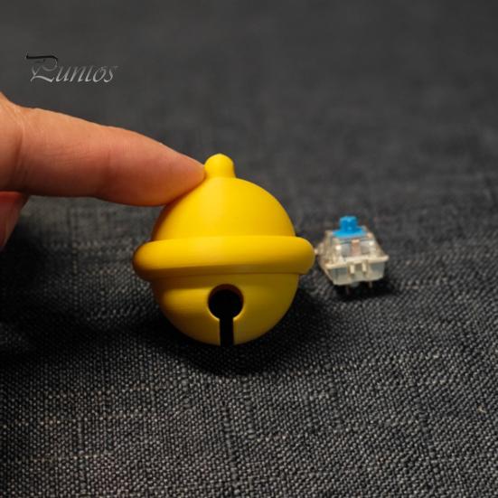 3D Printed Bell Clicker Fidget Clicker, Mini Shape Finger Anxiety Stress Relieving Pendant Relief Push Toy, Gift for Students Office Workers PLA Toy