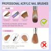 4Pcs Acrylic Nail Brush Set Acrylic Powder Brush Poly Extension Gel Brush Nail Polish Carving Pen for Women Home Solon Diy Nail Art Brushes Nail Pen