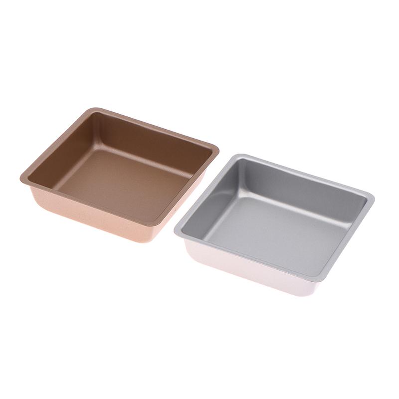 4Inch Mini Square Carbon Steel Baking Tray Pizza Cake Mold Non-Stick Bakeware Air Fryer Oven Tart Pan Kitchen Cooking Tool