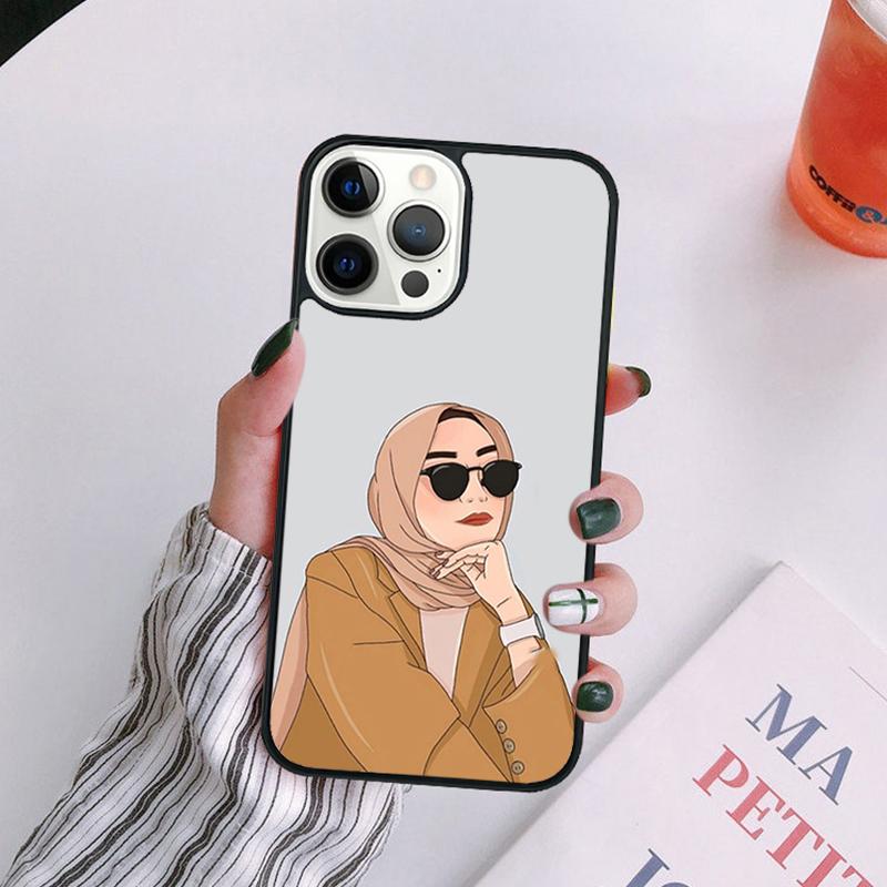 Muslim Islamic Arabic Hijab Gril Phone Case For iPhone 17 Air 16Pro Max 15 14 13 12 Plus Max Cover coque