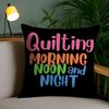 Morning Noon Cushion Cover Plush Fabric Soft Double-Sided Printed Invisible Zipper Sofa Pillow Case Home Decor