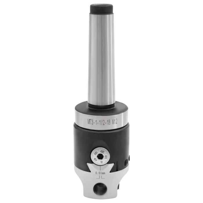 VidaXL Tête d'alésage 50 mm et tige de perçage MT3 de fraisage à tour
