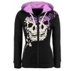 Womens Zipper Long Sleeve  Print Hoodie Sweatshirt Tops Sweatshirt Coat