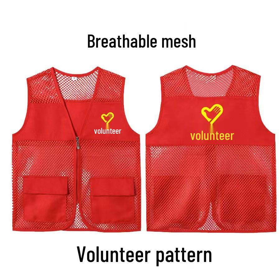 Gilet Estivo in Rete Personalizzato con Tasche - Camicia Traspirante per Attività di Volontariato