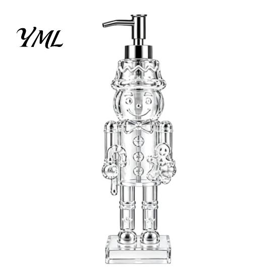 Modern Bathroom Accessories for Christmas Theme Hand Soap Dispenser, Nutcracker/Santa/Snowman/Cookie Man/Christmas Tree Shape, 55 Ounce Santa